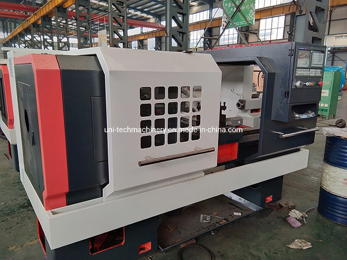 China Manufacturer Fanuc Siemens GSK 3 Axis Flat Bed CNC Lathe Machine